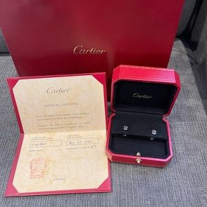 New Cartier LOVE earrings - 18k white gold - receipt and Cartier certificate.
